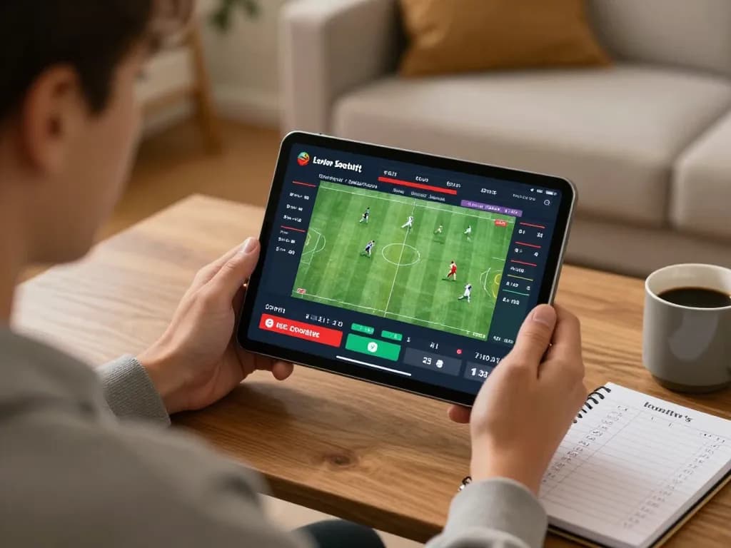 Socolive user placing strategic bets during live football streaming from home