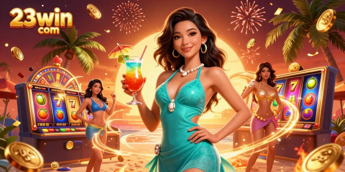 Immerse in 23win com's exciting slot experience with vibrant jackpot reels and glamorous atmosphere.