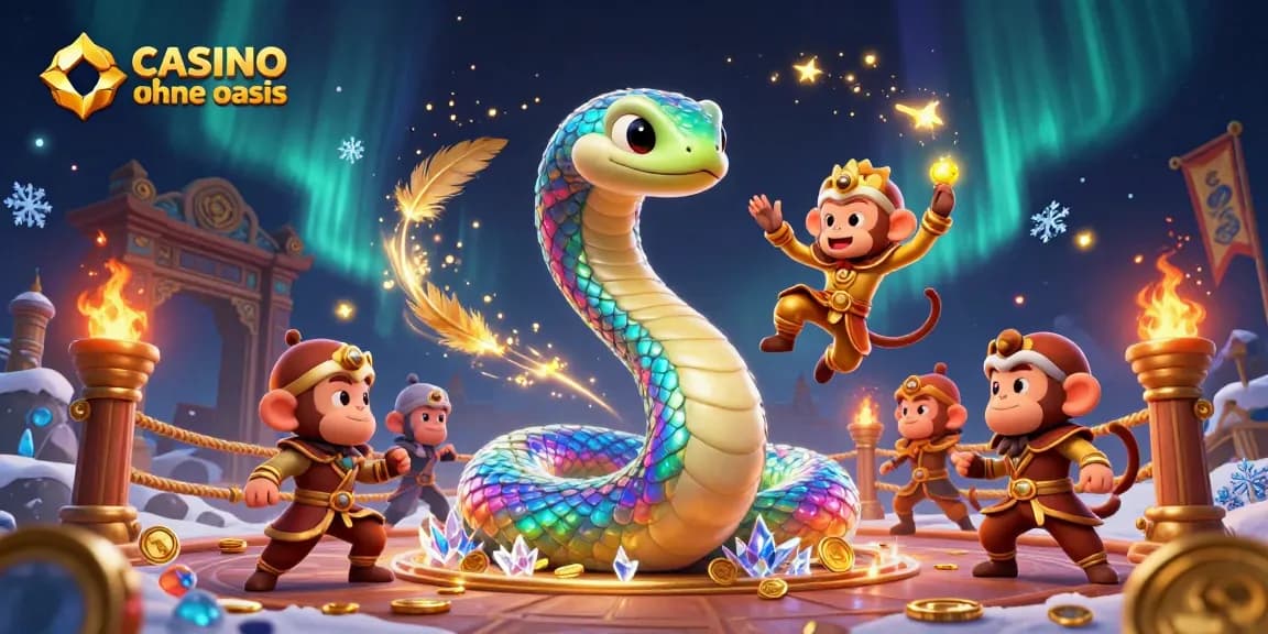 Experience the thrill of casino ohne oasis as playful characters engage in electrifying gambling action.