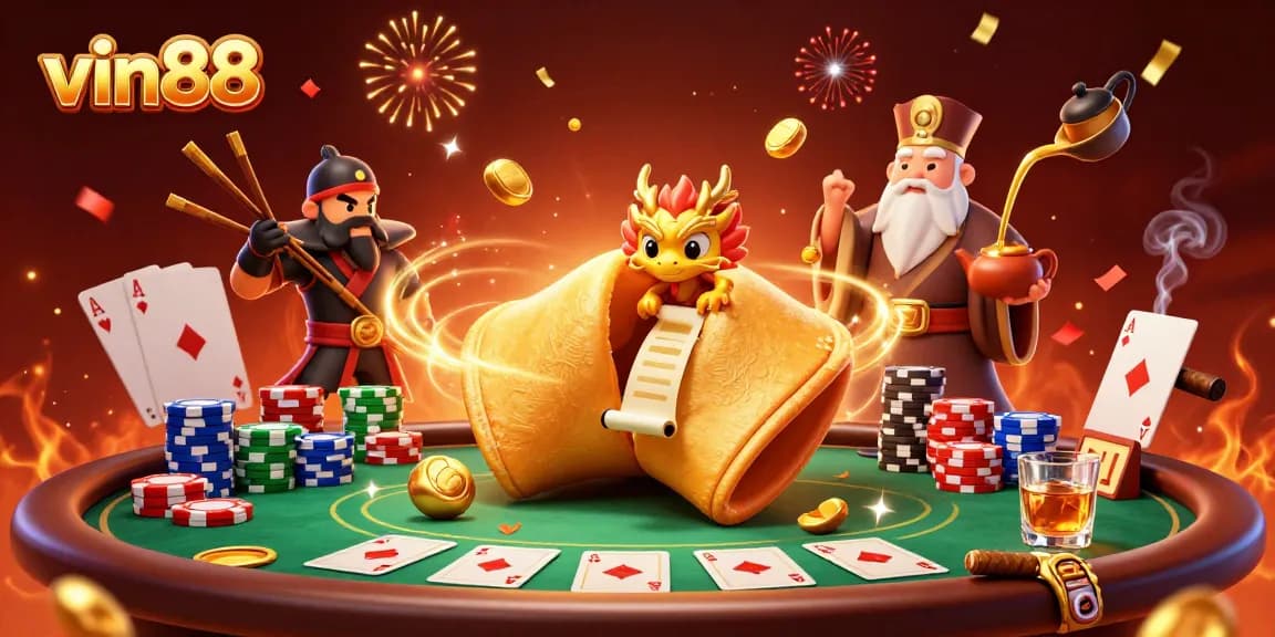 Experience excitement with vin88's vibrant casino scene featuring dynamic characters and game elements.