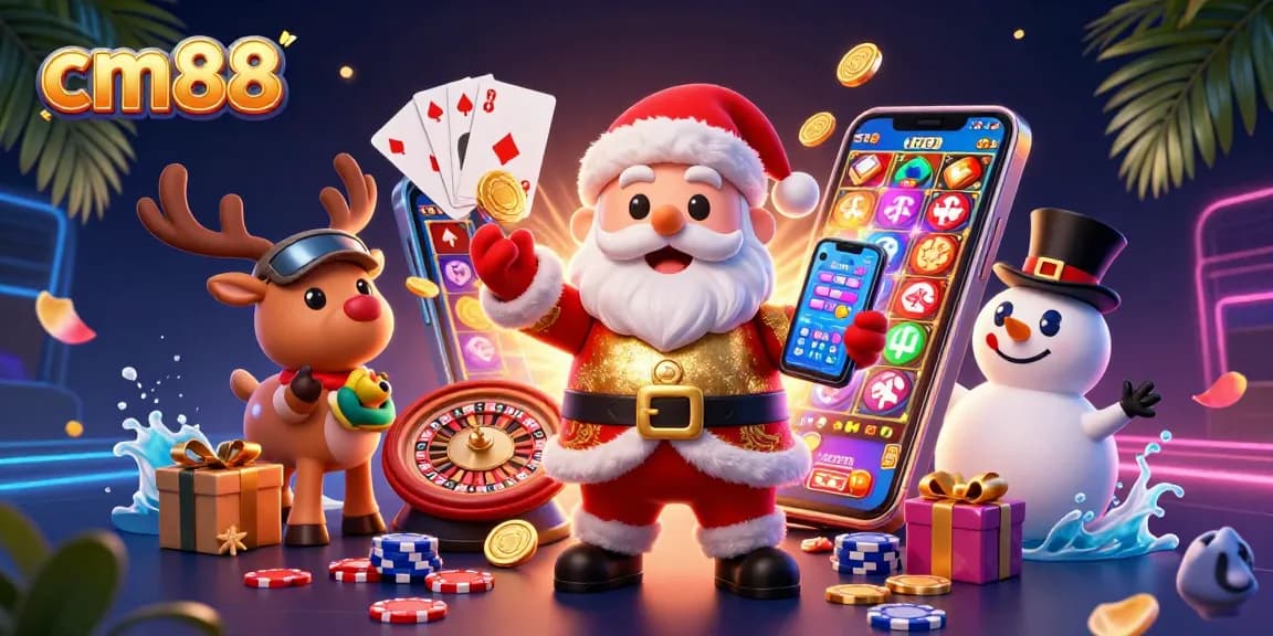 Experience exciting gameplay at cm88 with vibrant slot games and festive casino elements.