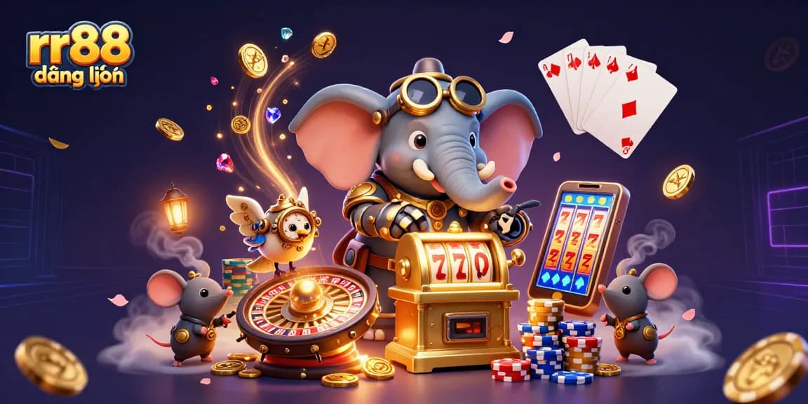 Engage with rr88 đăng nhập and enjoy a thrilling experience at the golden slot machine surrounded by casino fun!