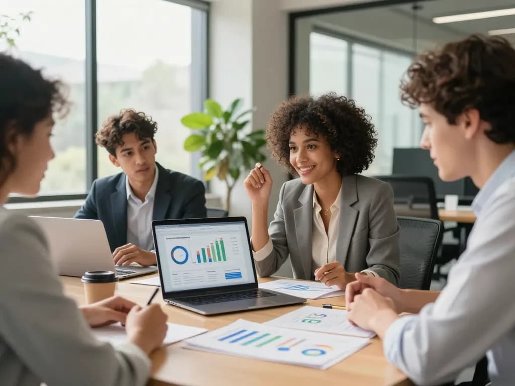 Agentic payments for small businesses enhancing operations in a modern office setting.