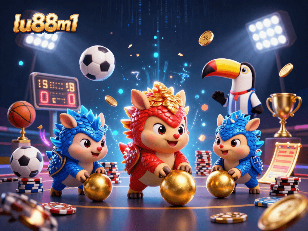 Experience thrilling gameplay with lu88m1 as pangolins compete in a casino showdown filled with excitement.
