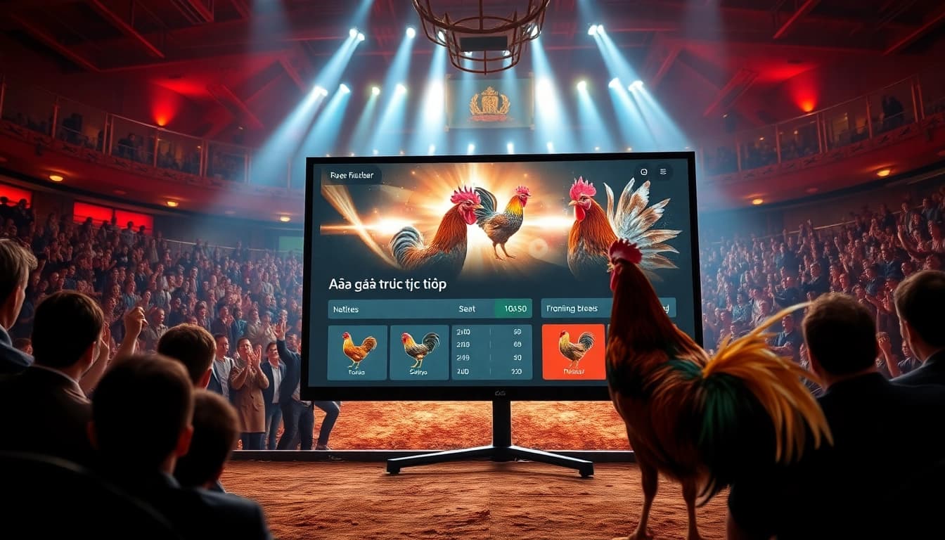 Engage with đá gà trực tiếp as spectators enjoy a live cockfight event with vibrant betting options.
