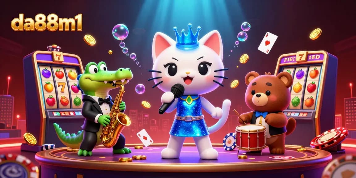 Engage with da88m1's casino experience featuring lively characters and dynamic gambling elements.