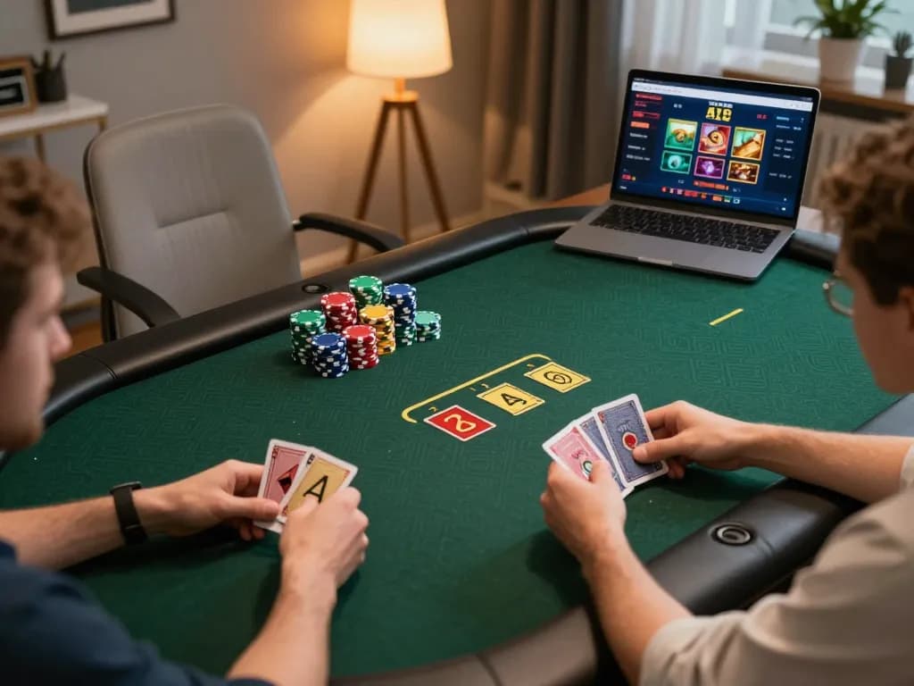 Players engaging in online poker on SC 88 gaming platform from home