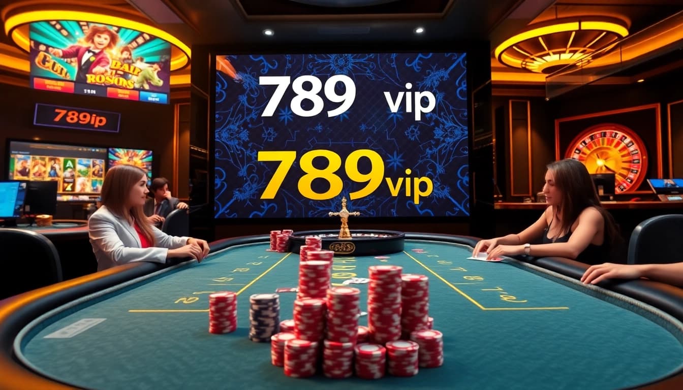 Engaged gamblers at a plush poker table, showcasing the excitement of 789p vip gaming environment.