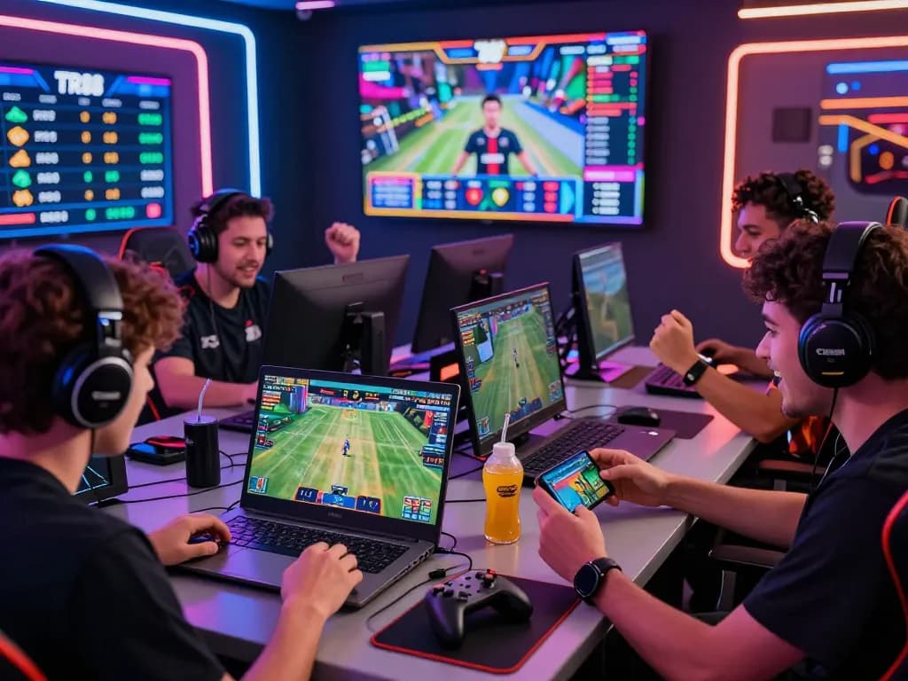 Exciting online gaming environment at https://tr88.army/ with players engaged in sports betting and esports.