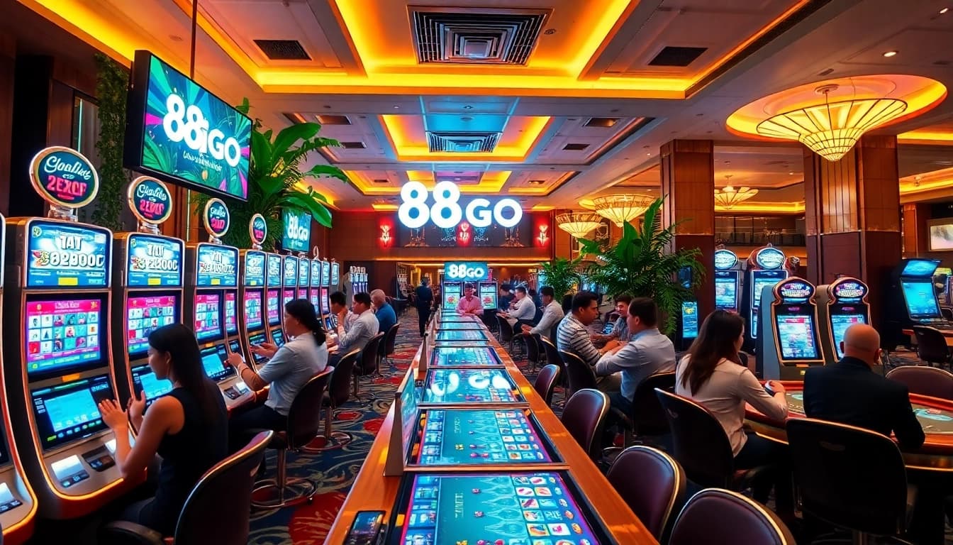 Experience the excitement of casino 88GO with engaging games and a vibrant atmosphere.