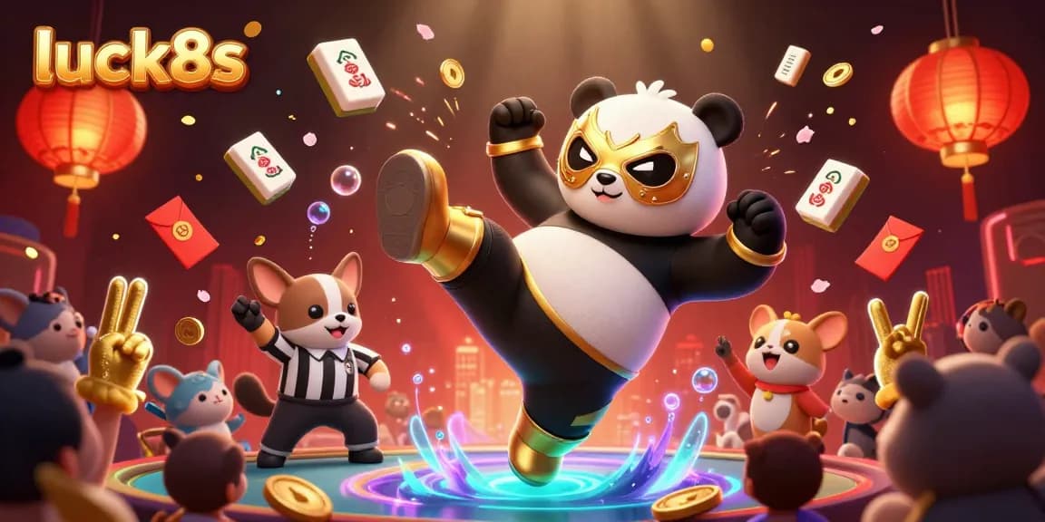 Experience thrilling gambling action with luck8s in this dynamic casino-themed illustration featuring exciting characters and game elements.