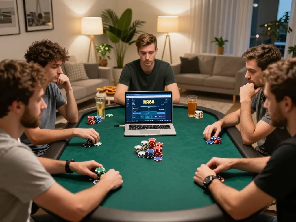 Players engaging in a home game on the RR88 platform, showcasing strategic gameplay and social interaction.