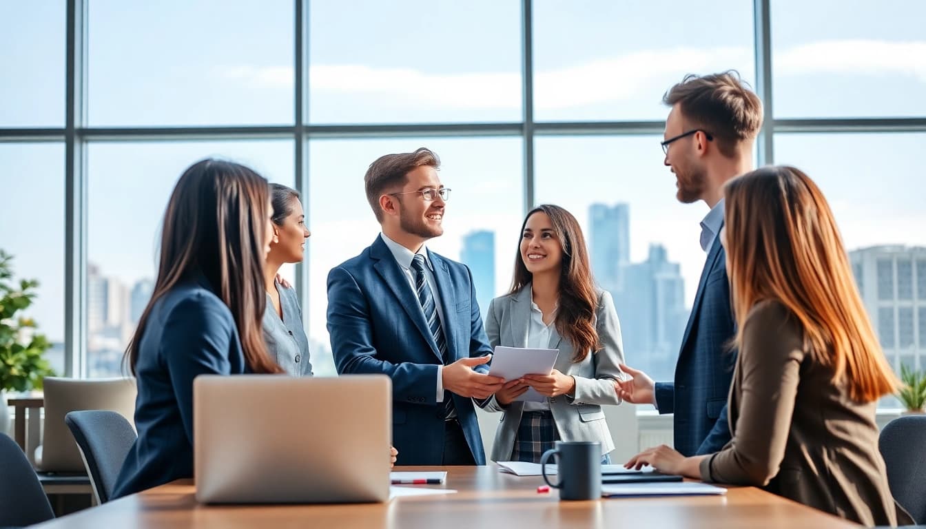 Headhunter IT in action, engaging diverse tech professionals in a modern office setting