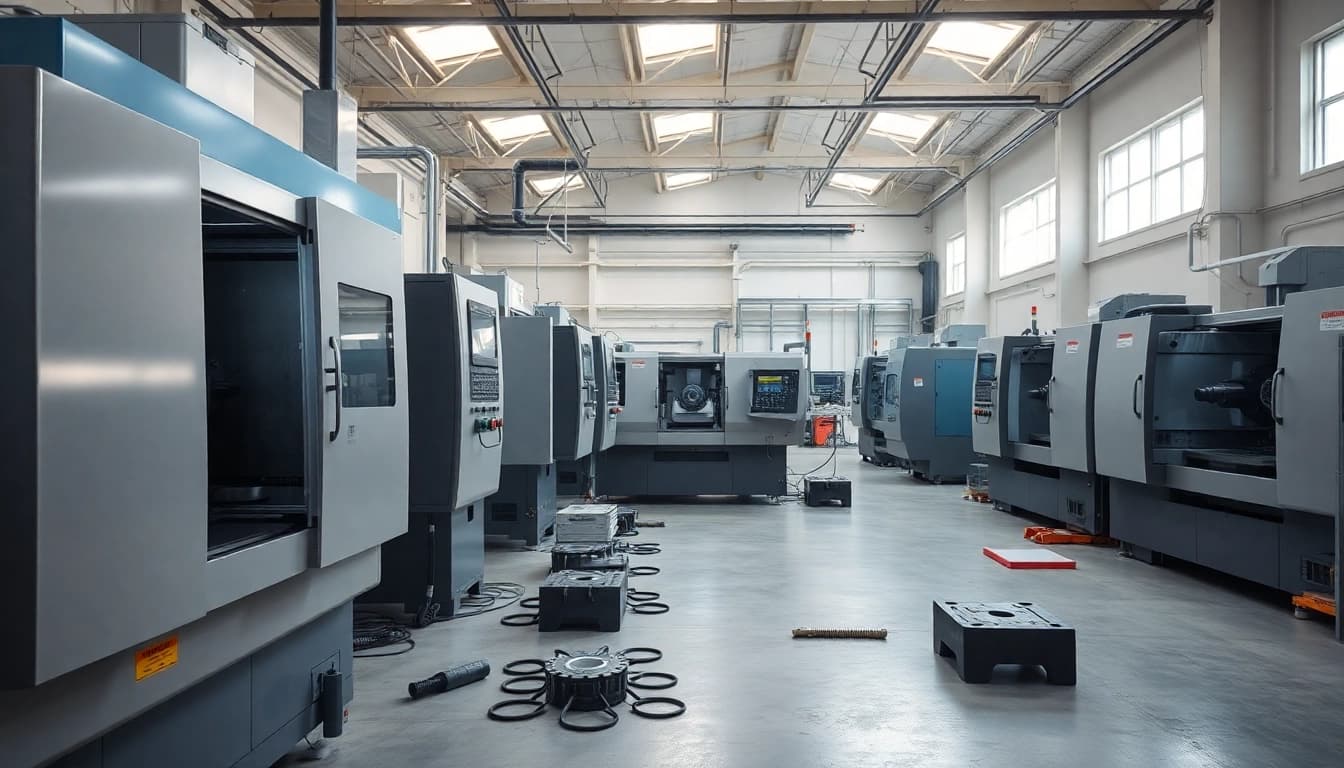 Hochpräzise CNC Drehteile in professioneller Fertigungsumgebung sichtbar.