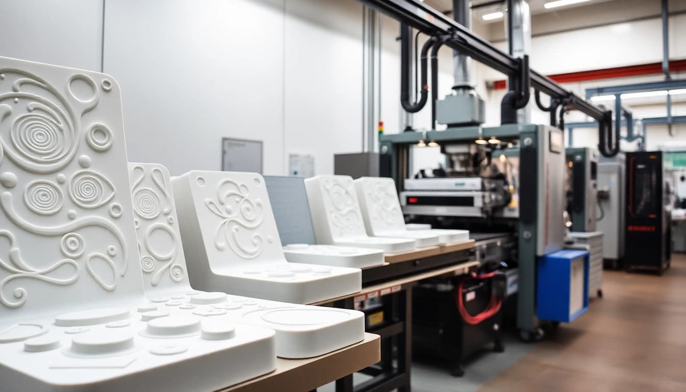 Crafting precision Spritzguss Kleinserie components with high-tech machinery and intricate molds.