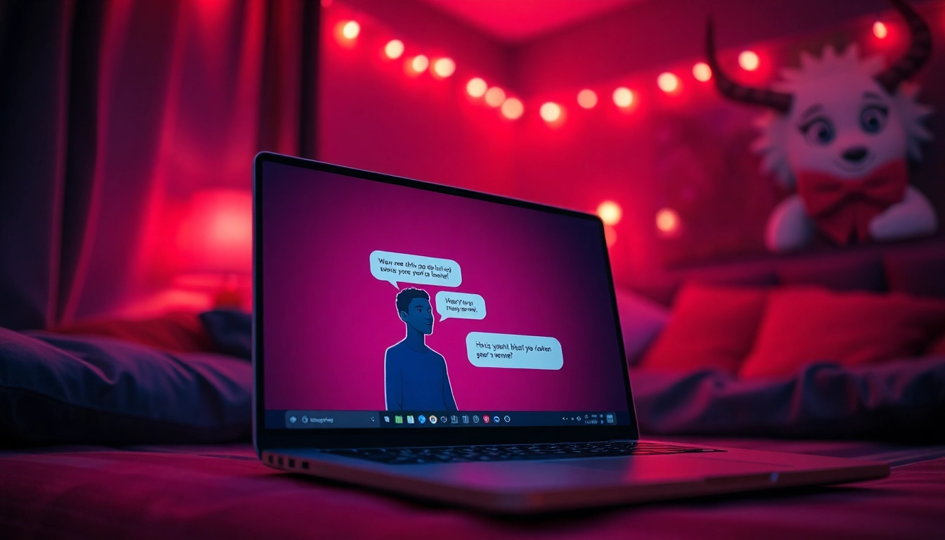 Engaging AI interactions with free sex ai showcased on a modern laptop screen.