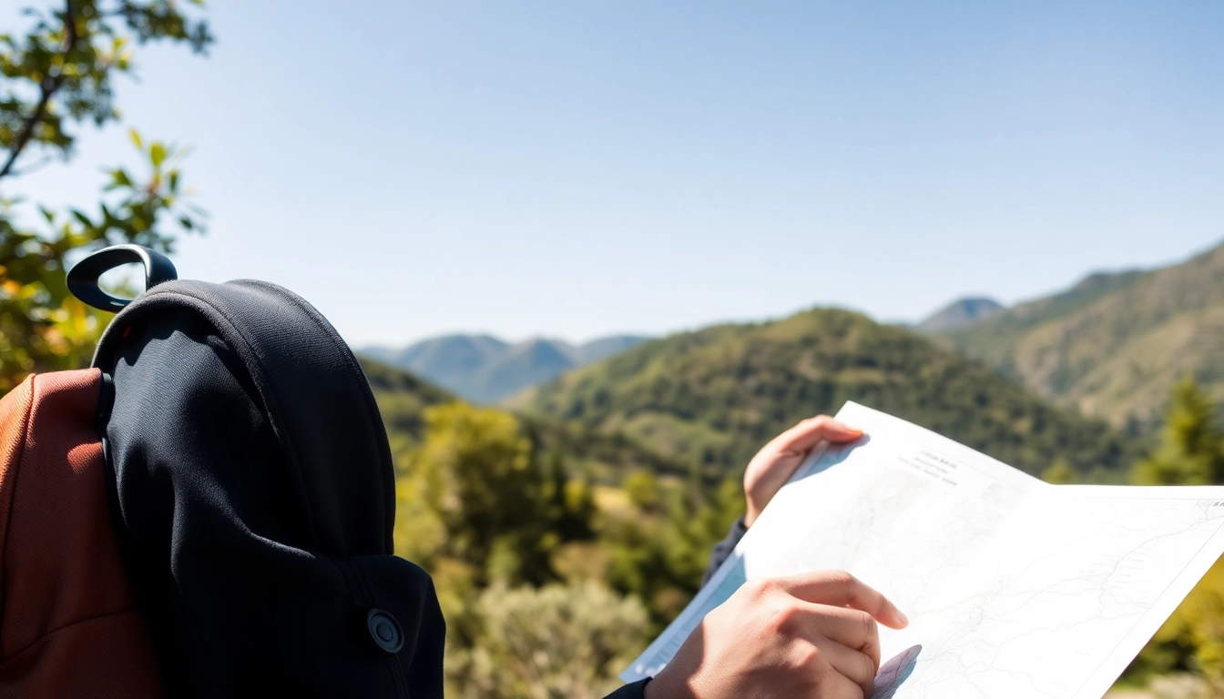 Reiseinformationen auf einem geöffneten Reisekarten-Set, das die Planung einer Reise zeigt.