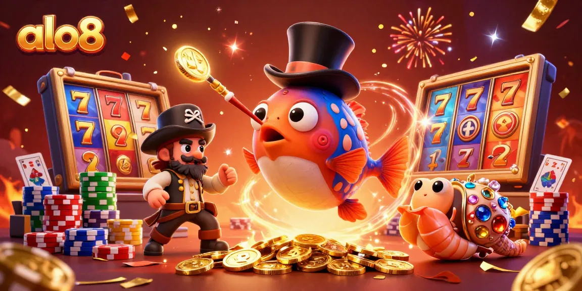 Engage with alo8's vibrant slot gaming world featuring captivating characters and stunning visuals.