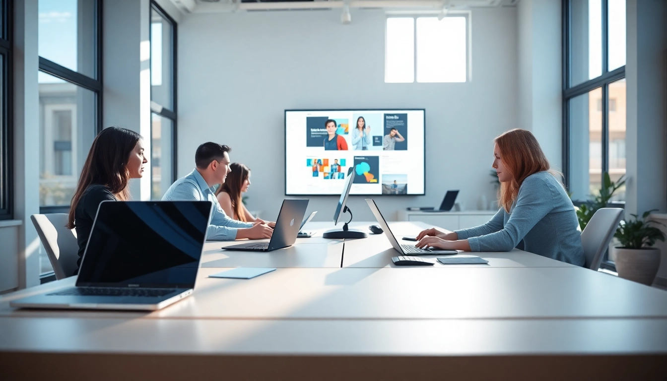 Website erstellen lassen – Team von Designern bei der Erstellung innovativer Webseiten