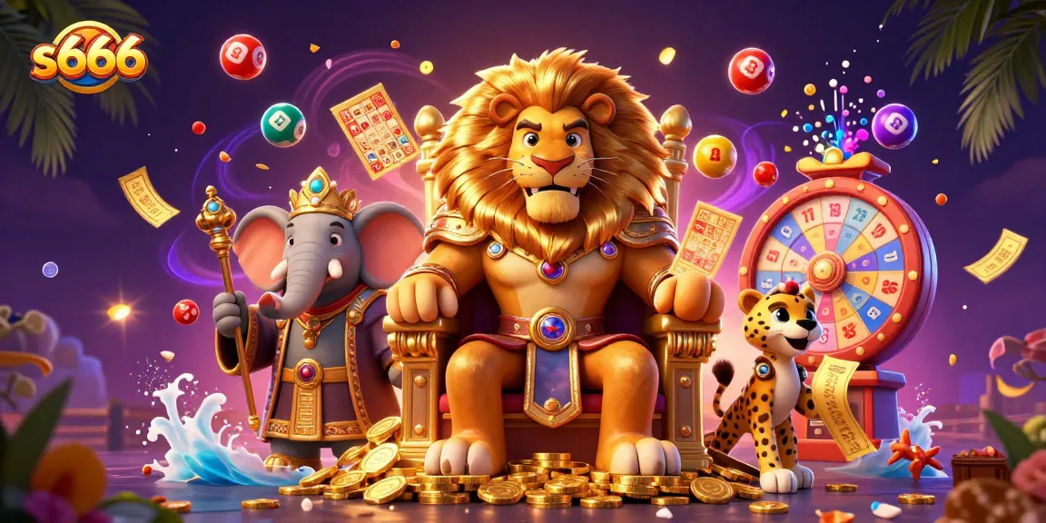 Engage in exciting gaming adventures at s666 with vibrant illustrations of casino elements...