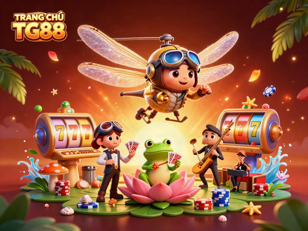 Experience thrilling gameplay at TRANG CHỦ TG88 with vibrant games and animated characters.