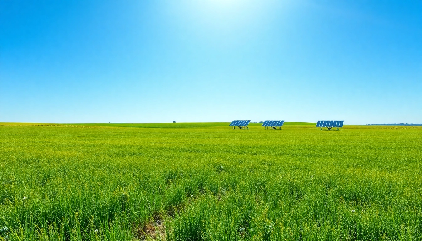 Genießen Sie den Vorteil beim FREIFLÄCHE VERPACHTEN durch den Kontrast zwischen ungenutzter Fläche und modernen Solarplatten.