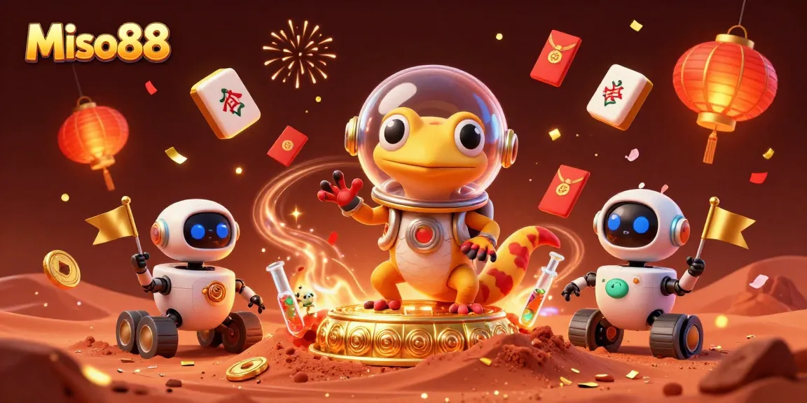 Join the fun at Miso88 as the Martian gecko uncovers a gold casino on Mars!
