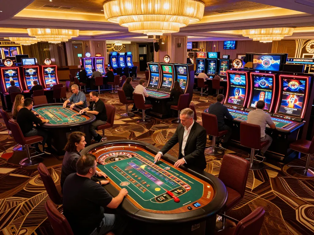 SC88 players enjoying an engaging roulette experience in a vibrant casino setting