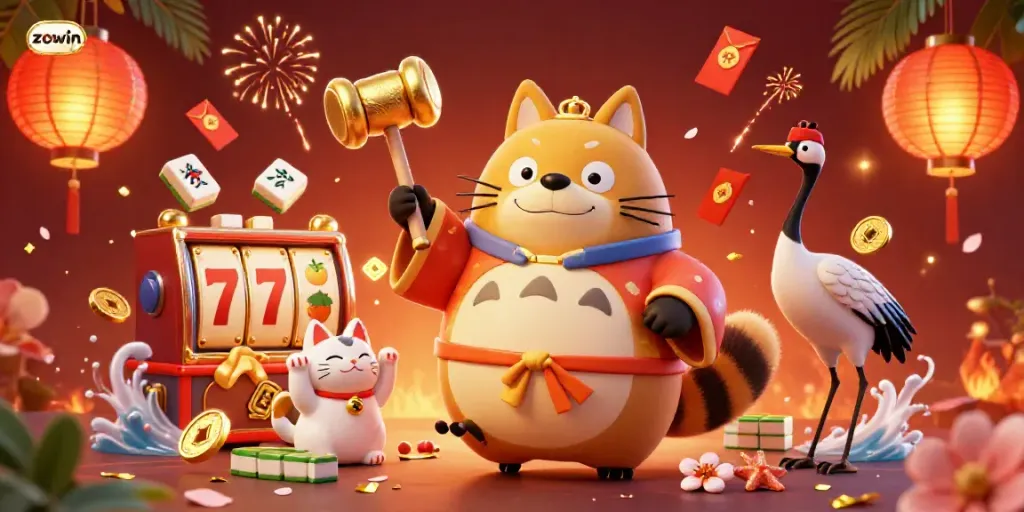 Experience the thrill of winning with zowin in a vibrant casino scene filled with excitement.