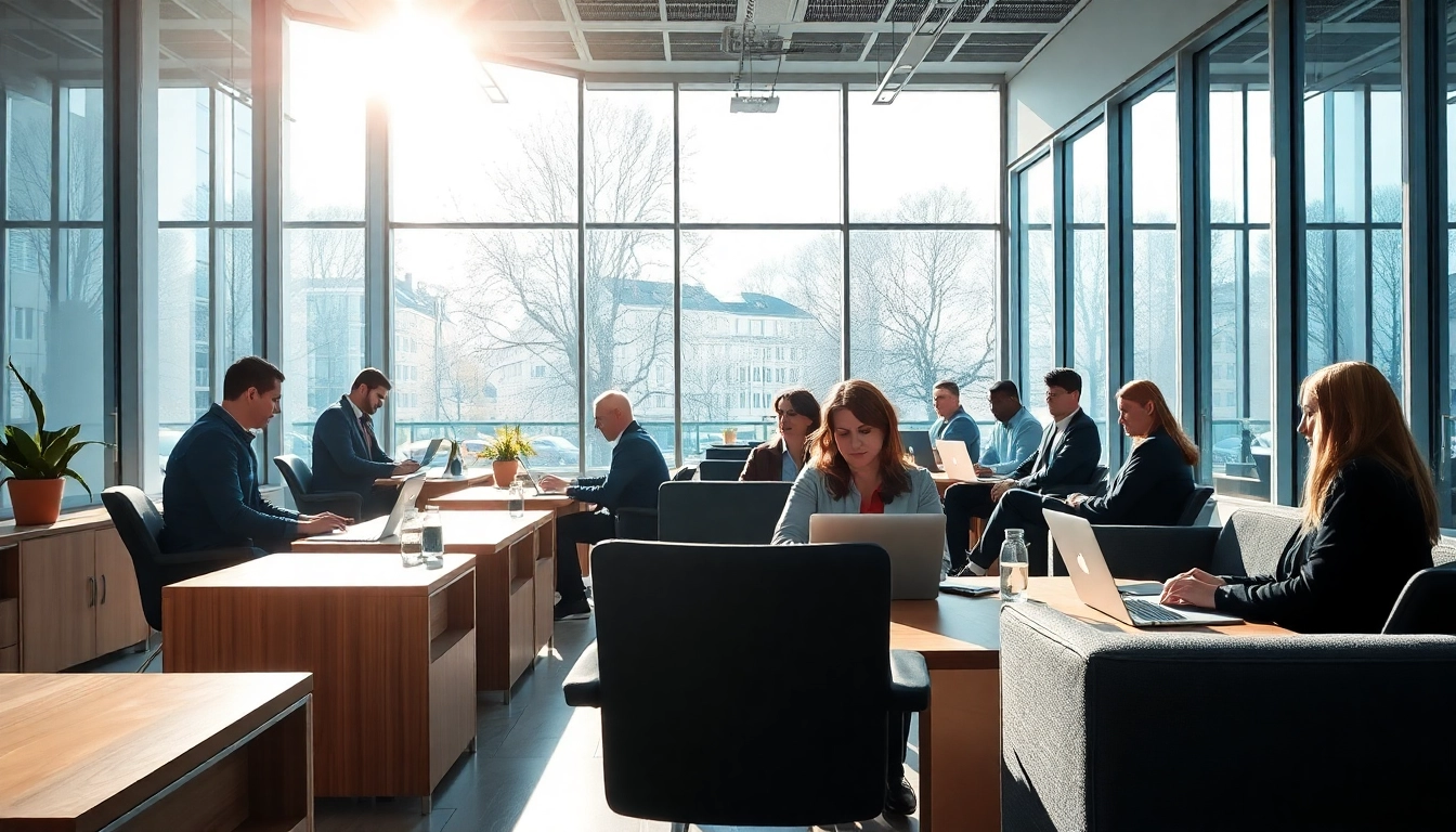 Headhunter Köln: Teamarbeit in einem modernen Büro-Setting mit produktiven Headhuntern.