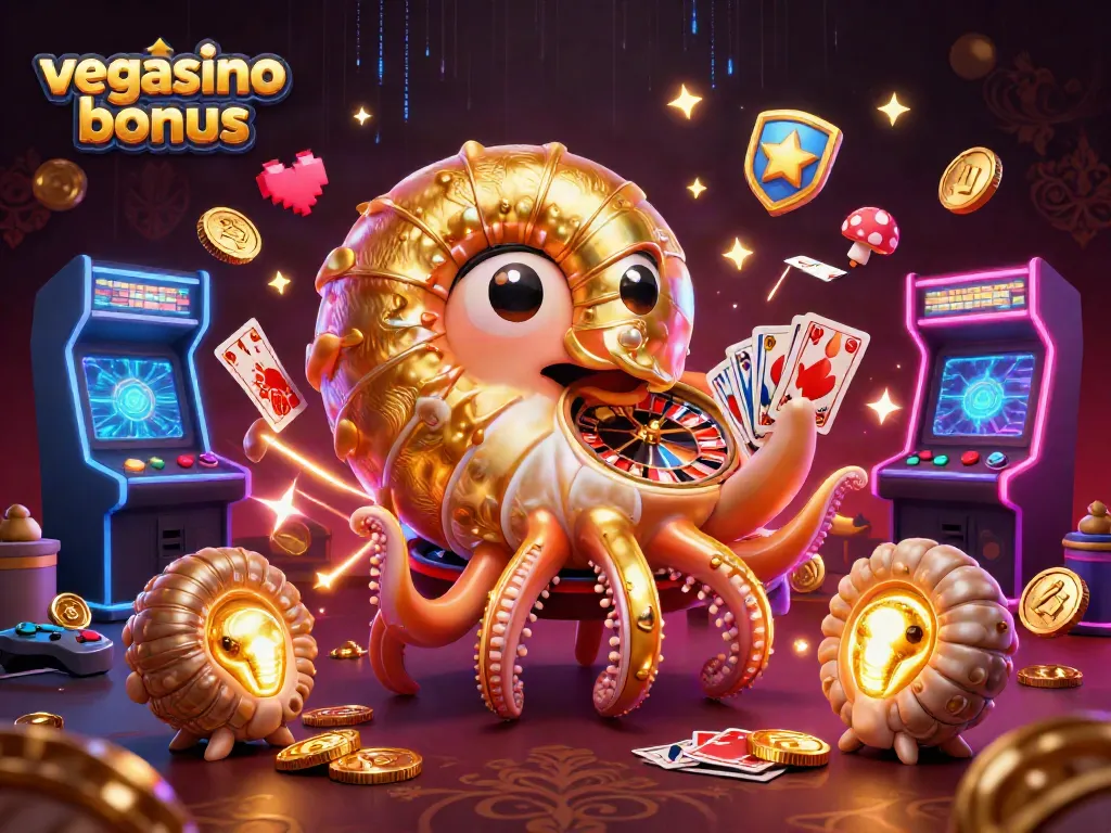 Experience the excitement of the vegasino bonus with 3D characters and casino elements