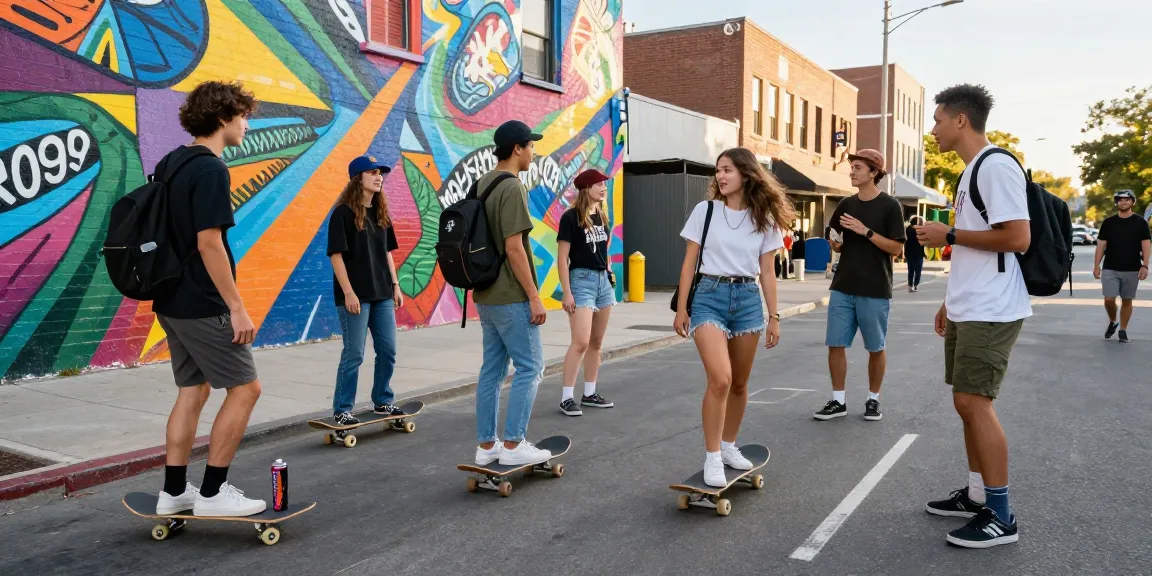 Friends enjoying vibrant urban life with rokok88's action-oriented philosophy.