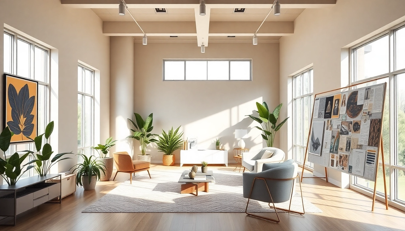 Haus of Design's innovative interior studio showcasing modern design elements and vibrant creativity.
