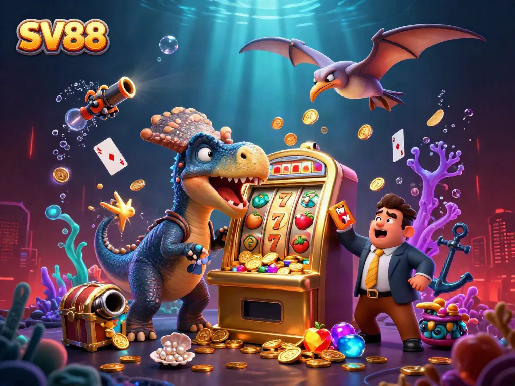 Witness SV88 come alive with a pachycephalosaurus jackpot scene featuring spectacular gold coin payouts.