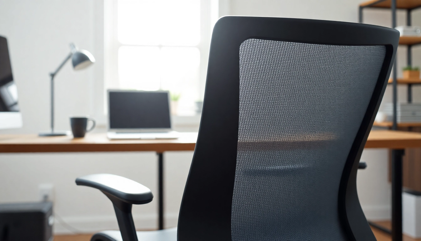 Ergonomischer Bürostuhl Herman Miller Mirra in modernem Arbeitsumfeld präsentieren.