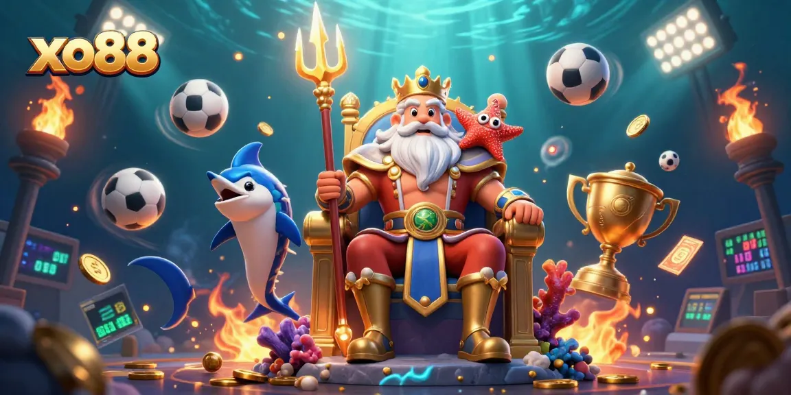 Experience thrilling gameplay at xo88 with Neptune guarding winning sports bets and rewards.