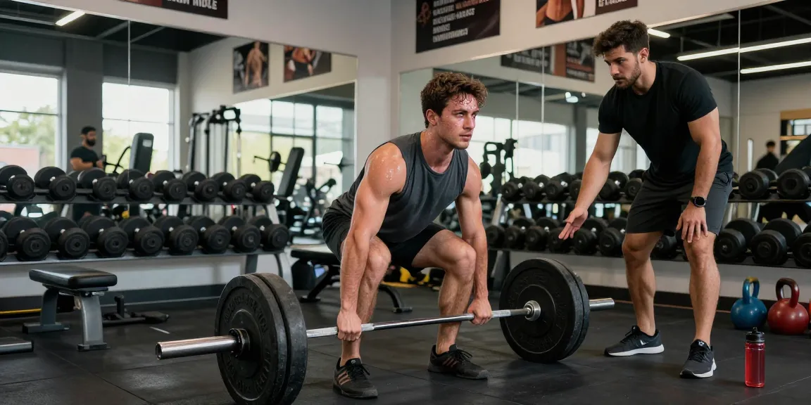 Athletic man lifting weights in a gym, showcasing strength training while promoting the Anabolika Shop for muscle building and fitness.