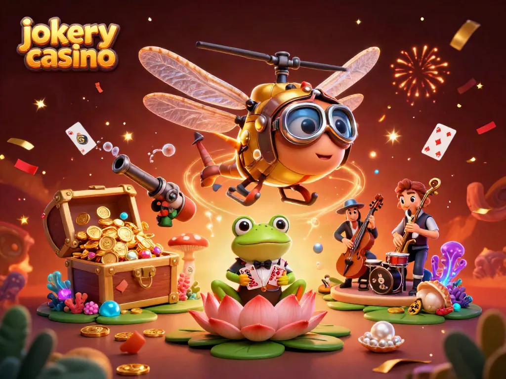 Experience winning excitement at jokery casino with our dragonfly pilot and frog croupier.