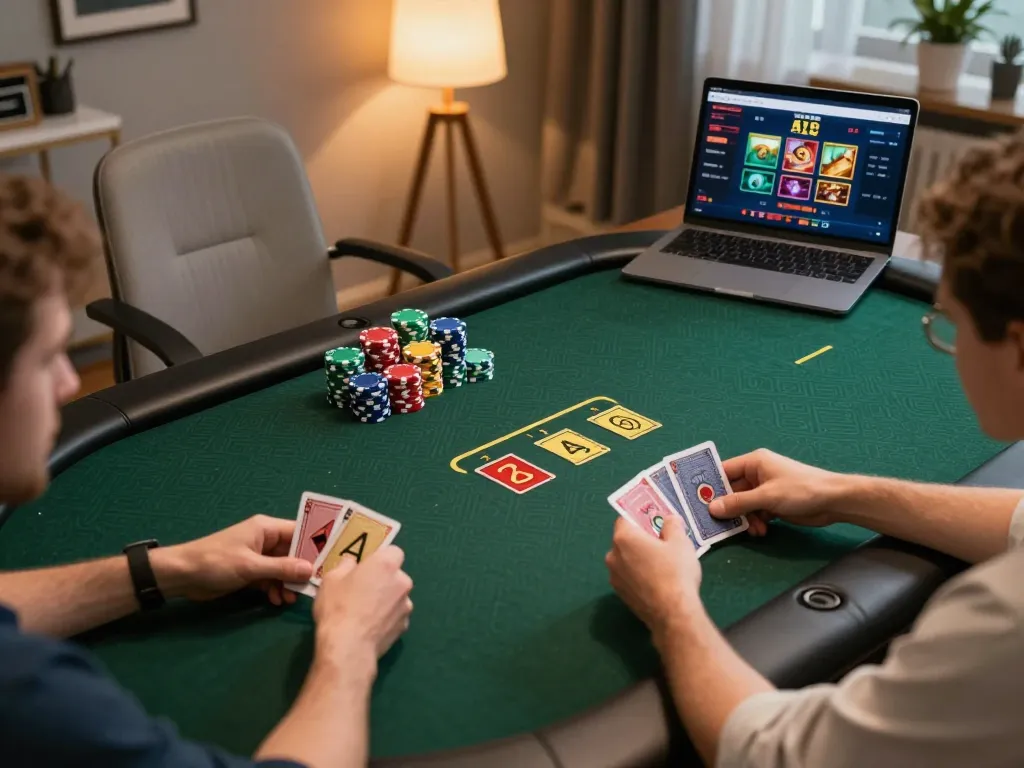 Players engaging in online poker on SC 88 gaming platform from home
