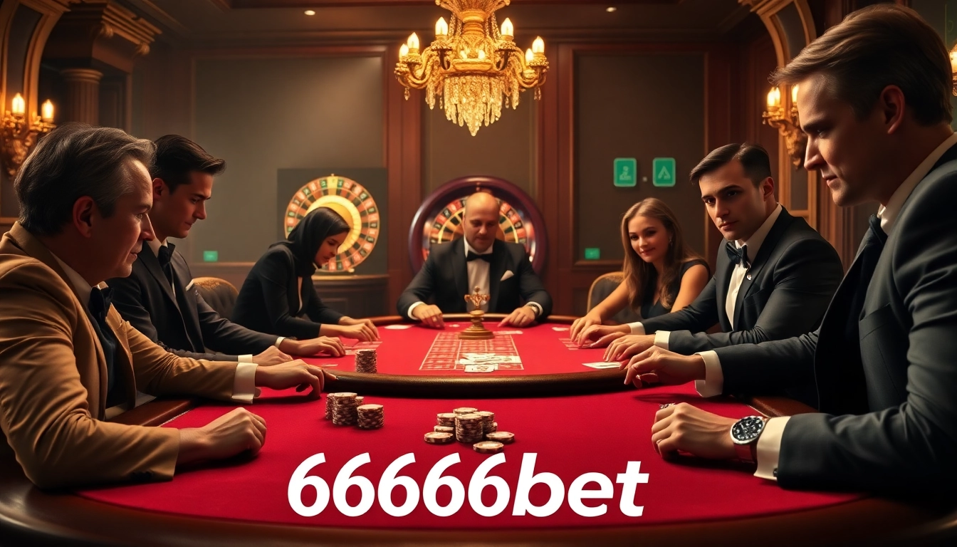 Experience thrilling poker action at 6666bet with dazzling casino elements and engaged players.