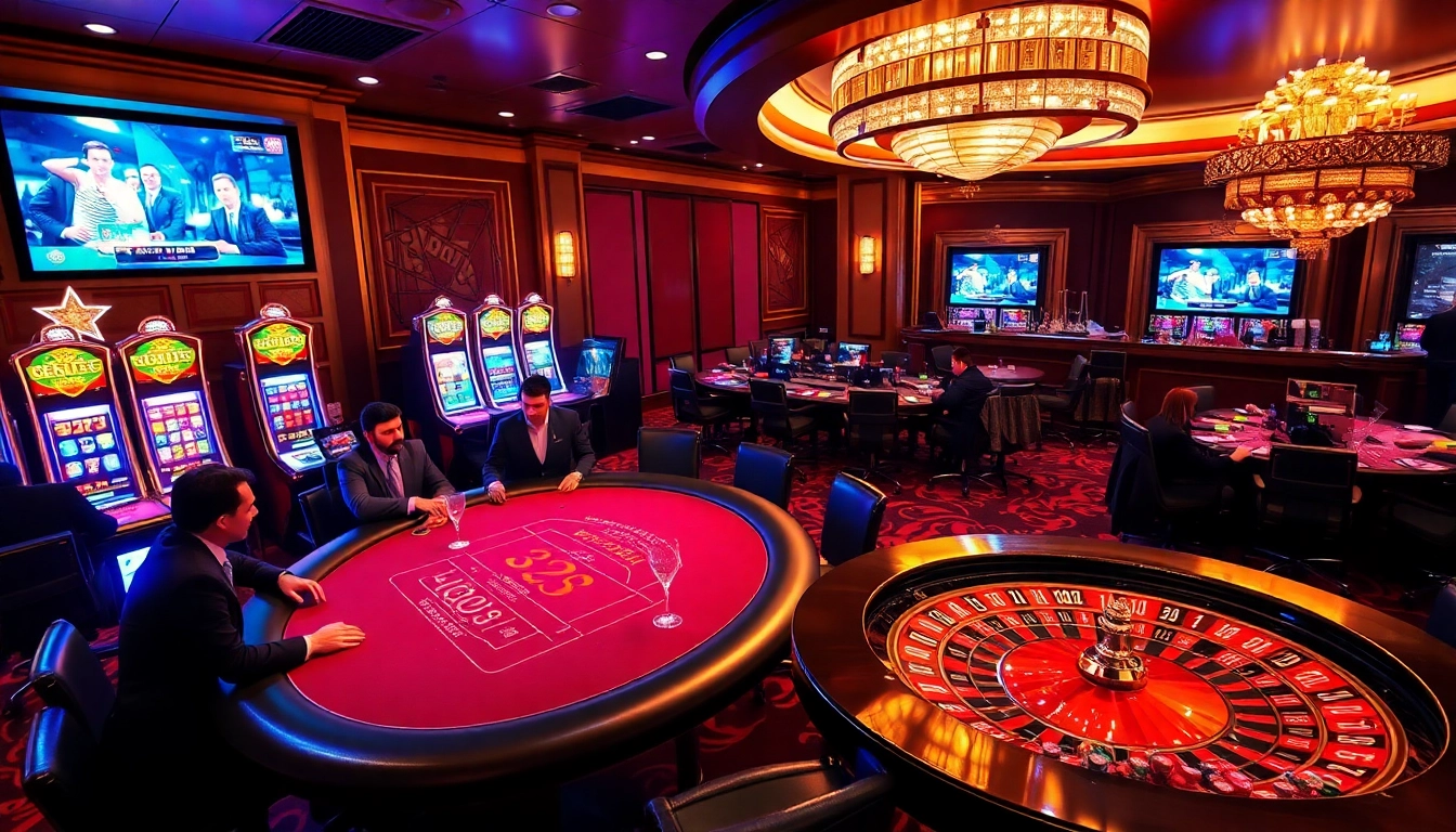 Experience high-stakes gaming at 23win with vibrant casino tables and exciting slot machines.