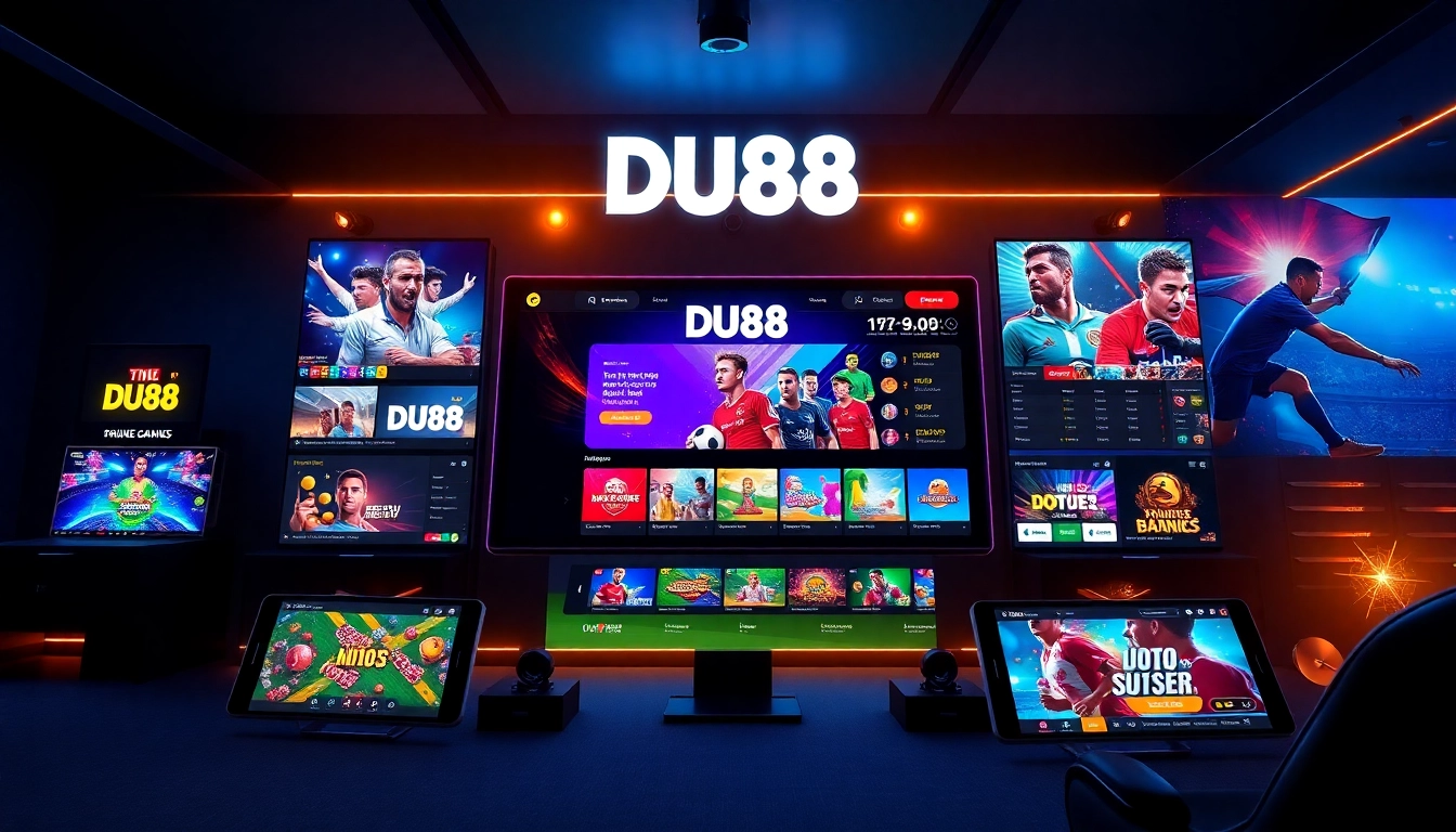 Dynamic DU88 online betting platform showcasing excitement and engagement.