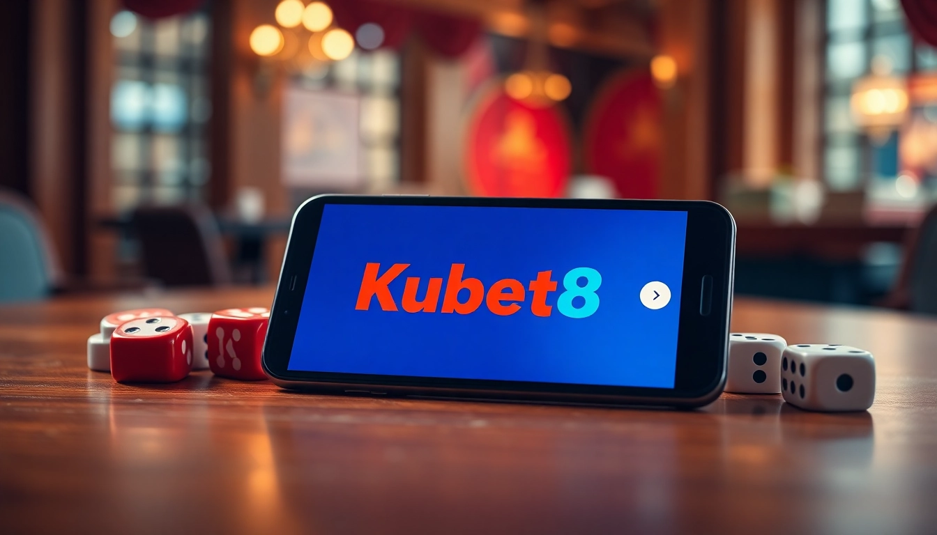 Tải App Kubet88: Trải Nghiệm Cá Cược Nhanh – Mượt – An Toàn with a vibrant mobile interface showcasing casino features and user-friendly design.