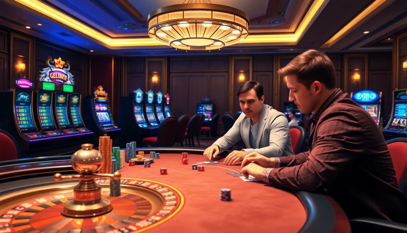 Experience the thrill of gambling at 888new com with a luxurious poker table and vibrant gaming atmosphere.