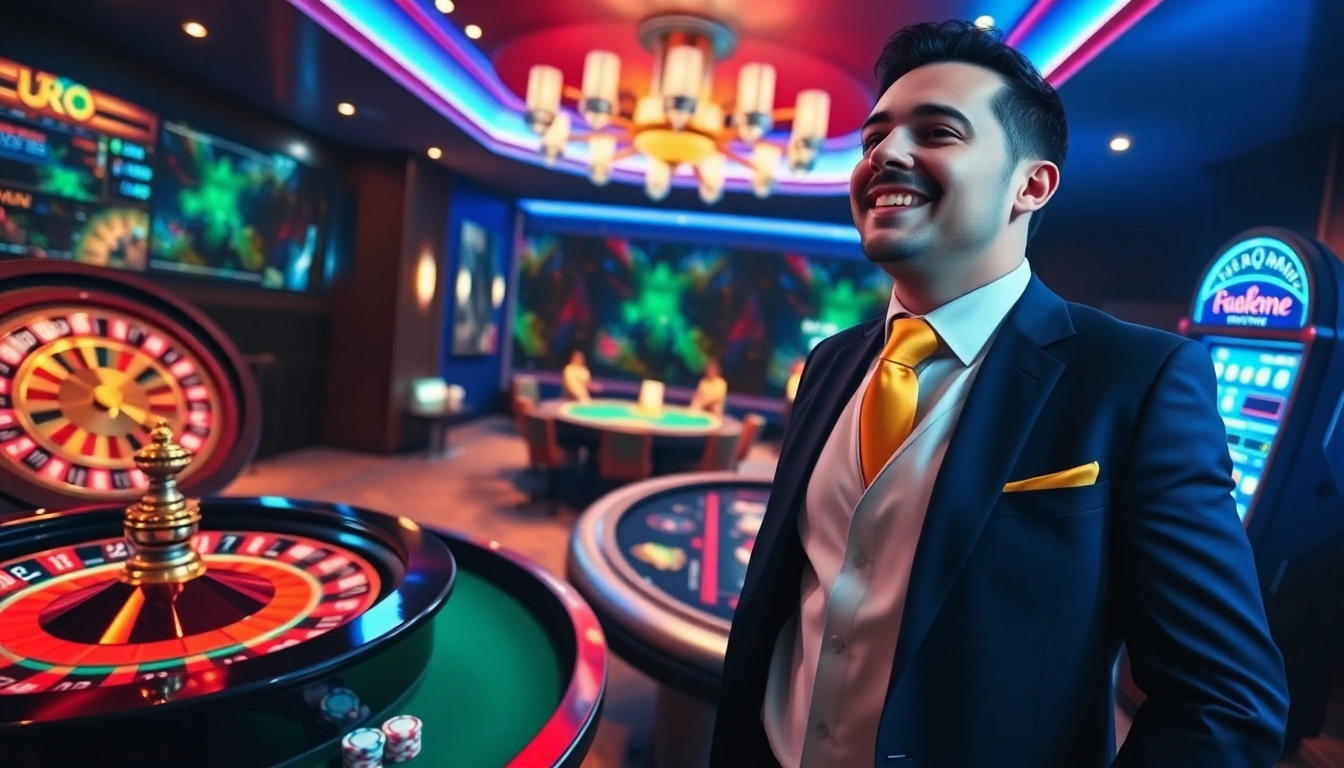 Experience the thrill of online gambling at https://f168.sarl/ with vibrant casino visuals.