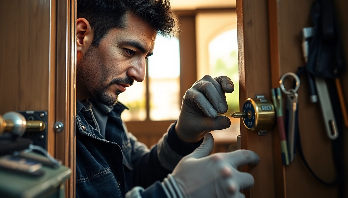 Schlüsseldienst Notdienst Berlin: Qualifizierter Schlüsseldienst öffnet eine Tür in Berlin.