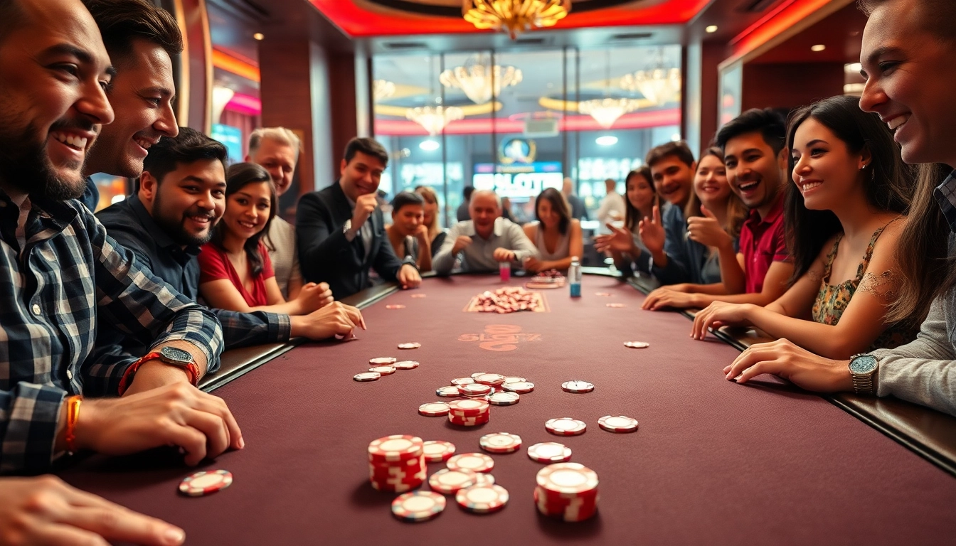 Slot77 menghadirkan suasana kasino yang energik dengan pemain antusias.