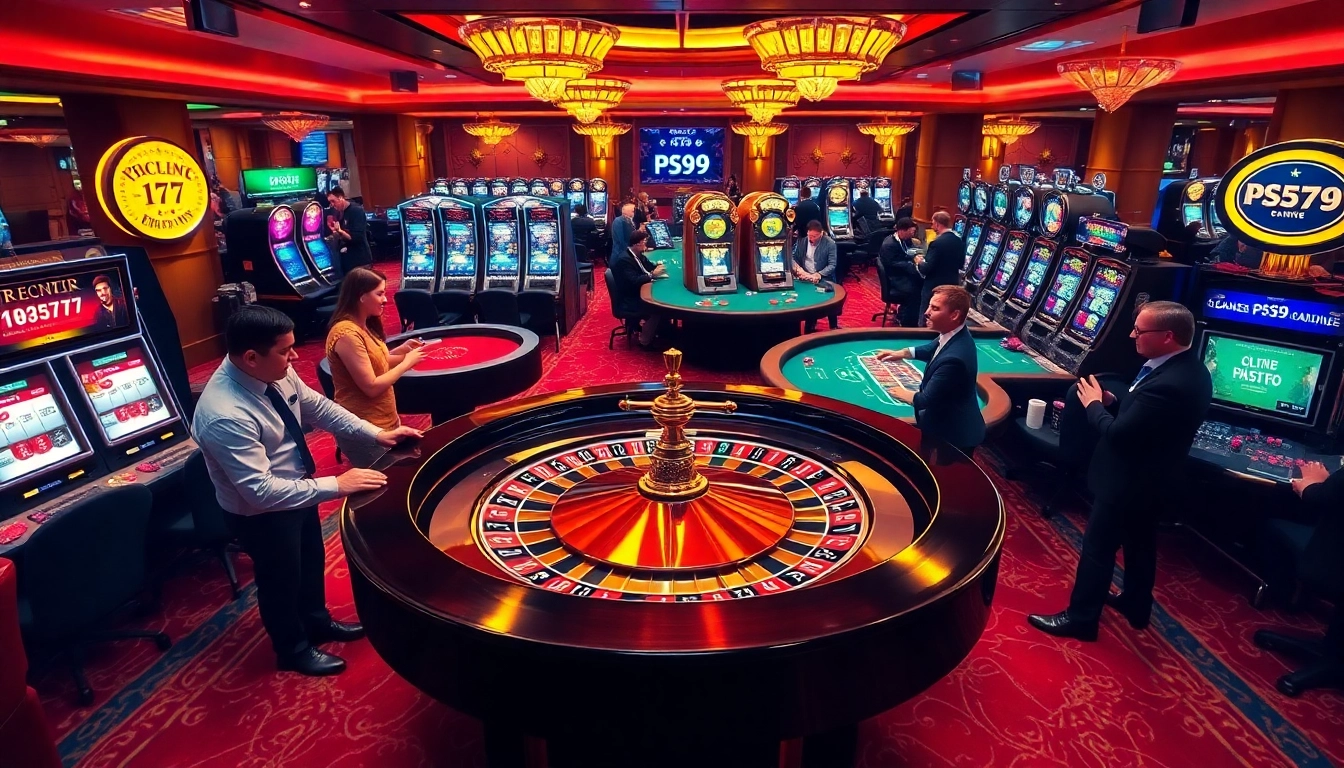Experience thrilling gambling action at https://ps99seo.com/ with players enjoying roulette and slot games.