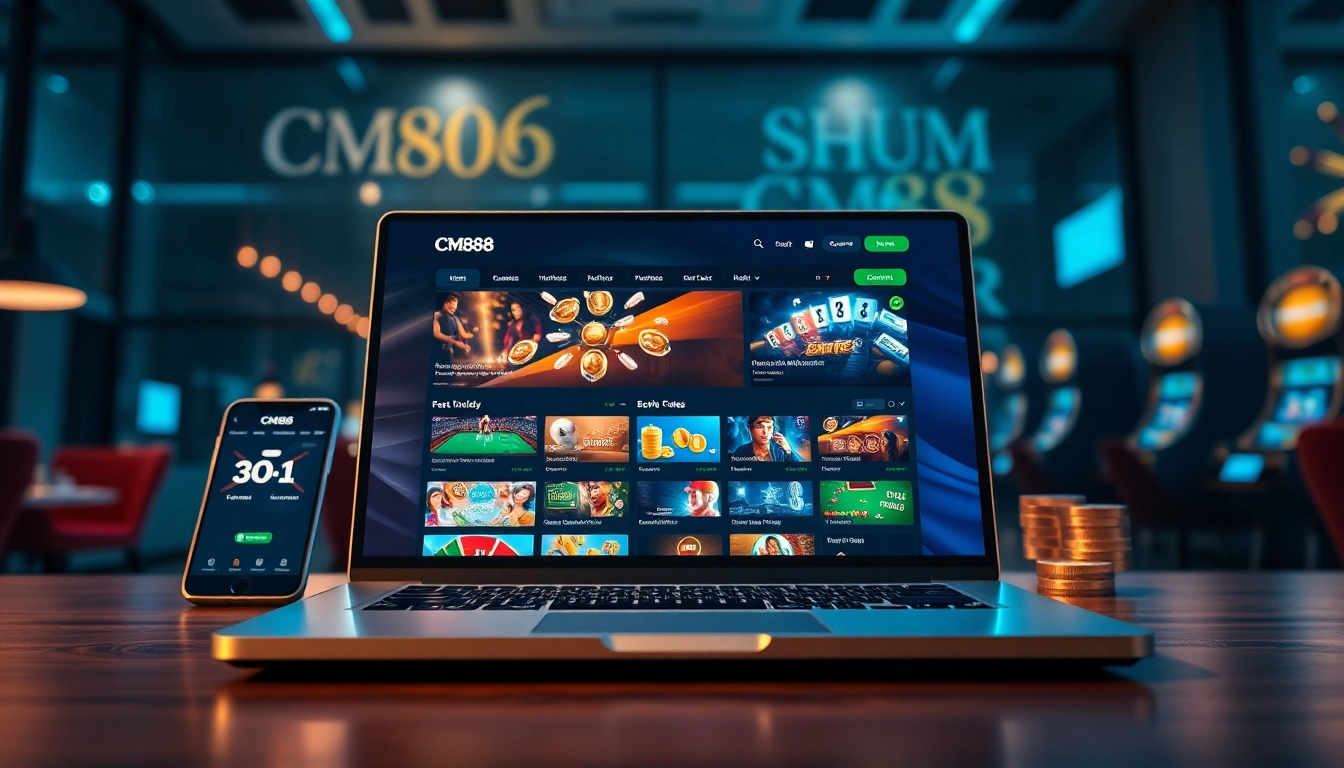 Experience the professional online gambling environment of CM88 with sleek interfaces and exciting game options.