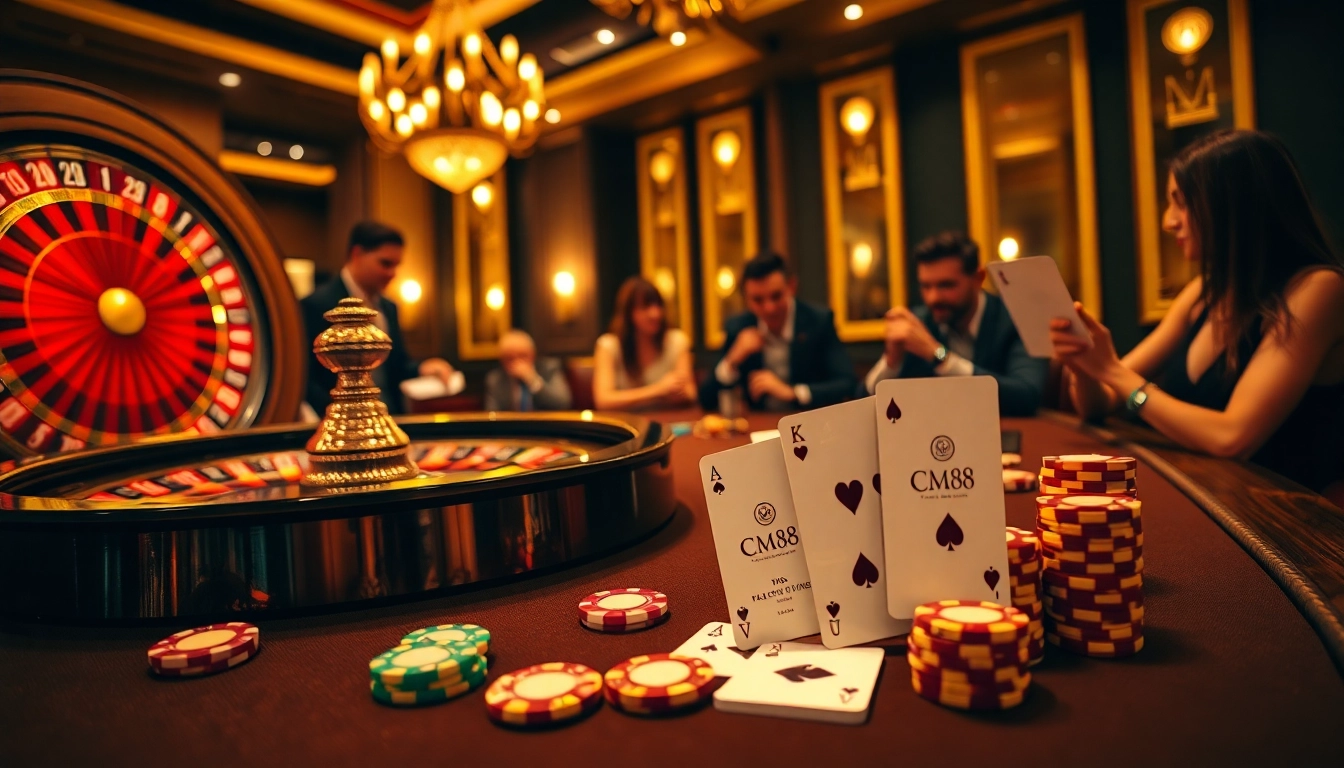 Experience exciting roulette gameplay at CM88 luxury casino tables.